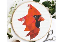 Cardinal bird Cross stitch pattern PDF Modern Xmas Winter Product Image 1