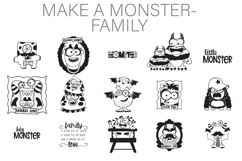Make-a-Monster Family Dingbats Product Image 1