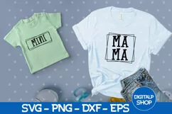 Mama And Mini Svg, Mom Svg, Mom and Daughter Svg, Mom Love Product Image 1