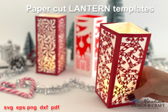 Christmas Lantern Svg| Papercut Candy Cane Lightbox Product Image 2