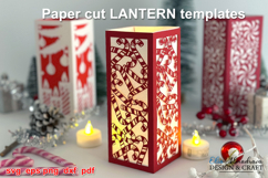 Christmas Lantern Svg| Papercut Candy Cane Lightbox Product Image 1