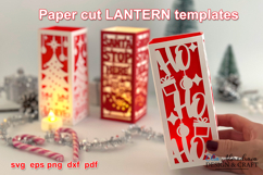 Christmas Lantern Svg| Papercut HoHoHo Lightbox Template Product Image 2