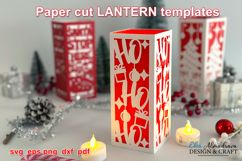 Christmas Lantern Svg| Papercut HoHoHo Lightbox Template Product Image 1