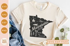 Vintage Minnesota SVG cut file - Minnesota state symbols svg Product Image 1