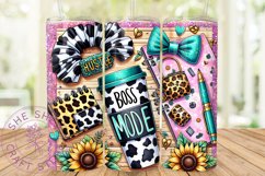 Boss Mode Tumbler Wrap, Woman Business Owner 20 oz Skinny Product Image 1