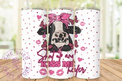 Kiss Me Heifer Valentines Day 20 oz Tumbler Wrap Product Image 1