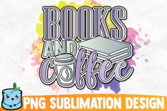 Books And Coffee Sublimation Design Product Image 1