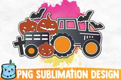 Halloween Truck Sublimation Design Product Image 1