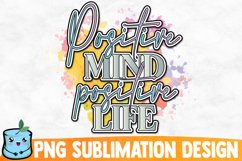 Positive Mind Positive Life Sublimation Design Product Image 1