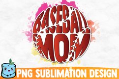 Baseball Mom Sublimation Design Product Image 1