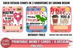 Valentine's Day Money Card PNG | Printable Money Cards Product Image 2