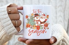 Tis The Season Retro Christmas png, Santa Claus png Product Image 2