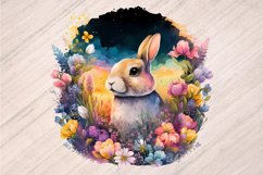 Watercolor Floral Rabbit Clipart - 20 Watercolor Designs Product Image 4