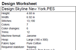 New York Skyline - Machine Embroidery Design Product Image 6