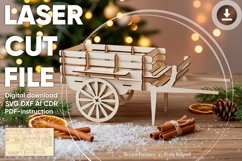 Sweet Cart - laser cut plan, 3d laser design - SVG DXF files Product Image 1