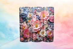 3D Flower Straight Tumbler Wraps | 20 oz Skinny Tumbler Product Image 5