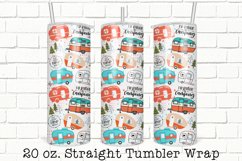 Camper Tumbler Wrap, Sublimation, 20 oz Tumbler Wrap PNG Product Image 1