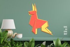 SVG Origami Lama Paper Art - 3D Origami Wall Decor Product Image 1