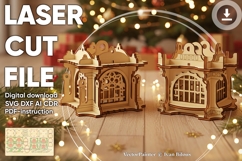 Castle Medieval Ornaments - laser cut file, SVG DXF plans Product Image 1