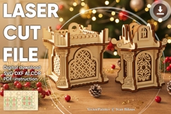 Christmas Ornaments - laser files, Glowforge pattern SVG DXF Product Image 1
