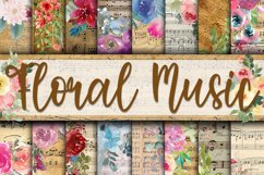 Floral Music Digital Papers Product Image 1