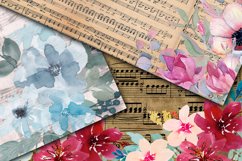 Floral Music Digital Papers Product Image 3