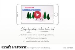 3D Paper Cottage Lantern SVG, Christmas SVG, Putz House SVG Product Image 5
