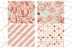 Peppermint Bakery Christmas Papers, Whimsical Candy Canes Product Image 2