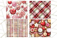 Christmas Sweets Digital Paper, Peppermint Candy Christmas Product Image 2