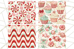 Peppermint Bakery Christmas Papers, Whimsical Candy Canes Product Image 3