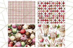 Christmas Sweets Digital Paper, Peppermint Candy Christmas Product Image 3