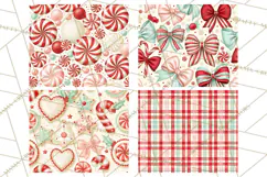 Peppermint Bakery Christmas Papers, Whimsical Candy Canes Product Image 4