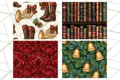 Heritage Christmas Digital Paper Vintage Tartan Patterns Product Image 4
