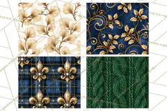 Heritage Christmas Digital Paper Vintage Tartan Patterns Product Image 5