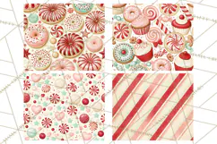 Peppermint Bakery Christmas Papers, Whimsical Candy Canes Product Image 5