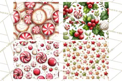 Christmas Sweets Digital Paper, Peppermint Candy Christmas Product Image 5