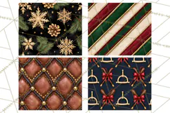 Heritage Christmas Digital Paper Vintage Tartan Patterns Product Image 6