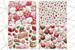 Christmas Sweets Digital Paper, Peppermint Candy Christmas Product Image 6