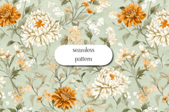 Wildflowers Digital Paper , Flowers Scrapbook, Meadow paper Product Image 1