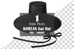 KOREAN Gat Hat Photo | Traditional Demon black horsehair PNG Product Image 1