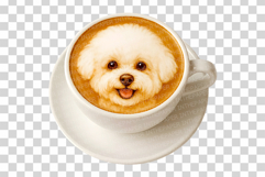 Puppy Face Latte Art Photo | cute dog latte art coffee foam Product Image 10