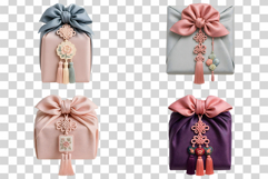 Korean traditional gift wrapping | bojagi silk fabric knot Product Image 2