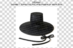 KOREAN Gat Hat Photo | Traditional Demon black horsehair PNG Product Image 3
