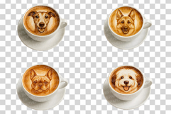 Puppy Face Latte Art Photo | cute dog latte art coffee foam Product Image 5