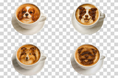 Puppy Face Latte Art Photo | cute dog latte art coffee foam Product Image 7