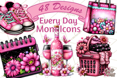 Everyday Mom Icons Clipart, Mom Life Doodle Graphics Product Image 1