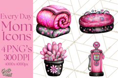 Everyday Mom Icons Clipart, Mom Life Doodle Graphics Product Image 1