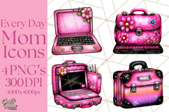 Everyday Mom Icons Clipart, Mom Life Doodle Graphics Product Image 1