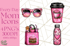 Everyday Mom Icons Clipart, Mom Life Doodle Graphics Product Image 1