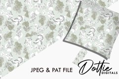 Grey Botanical Leaves Repeat Seamless Pattern - Digital Pape Product Image 2